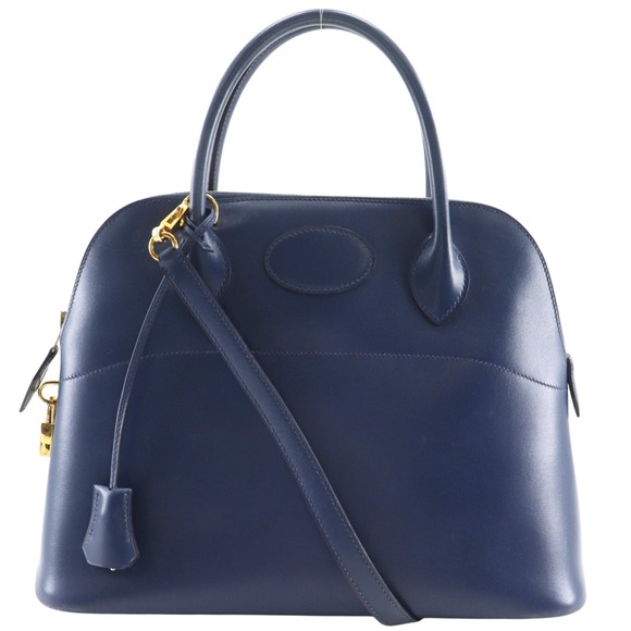 HERMES Handbags - Hermes Bolide 31 Handbag, 2-Way Shoulder Bag x Veau Tadelakt Blue Marine, 199...